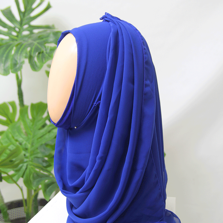 Manahil Georgette Hijab - Blue