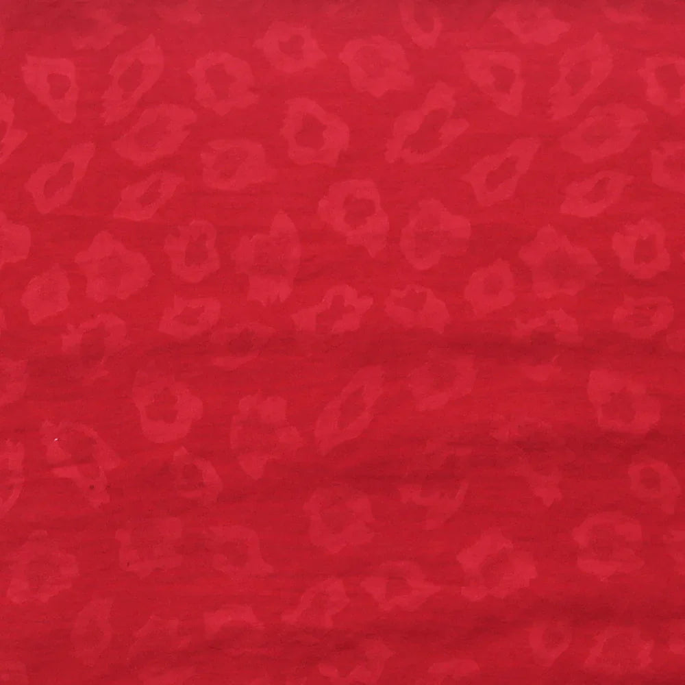 Umaiza Printed Hijab - Wine Red