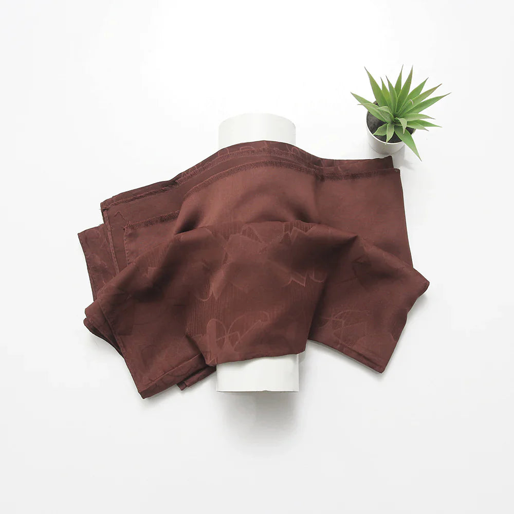 Ubah Printed Hijab - Dark Brown