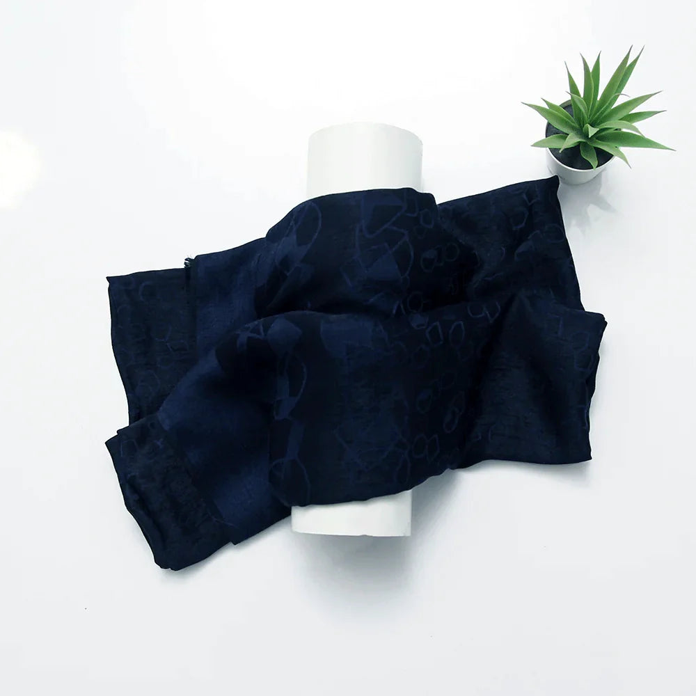 Ubah Printed Hijab - Navy Blue