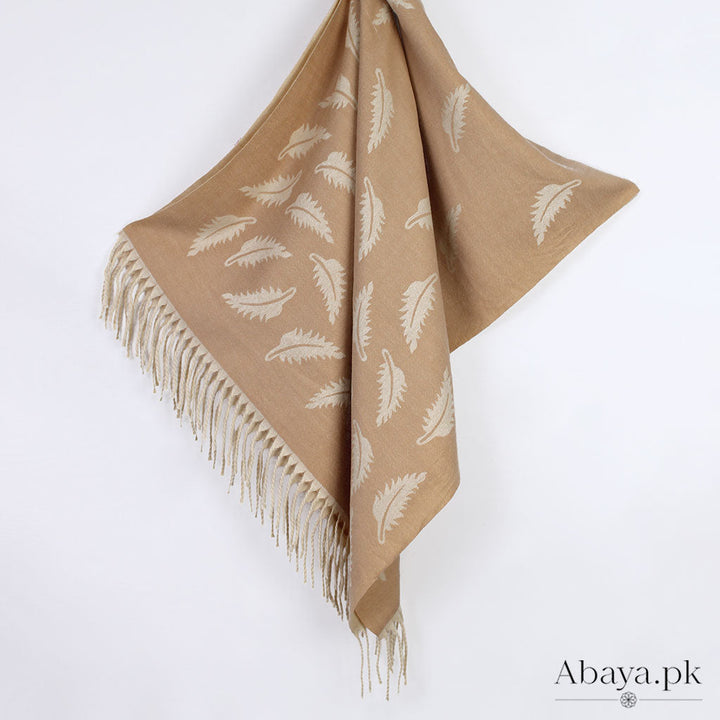 Leaf Cashmere Hijab - Fawn