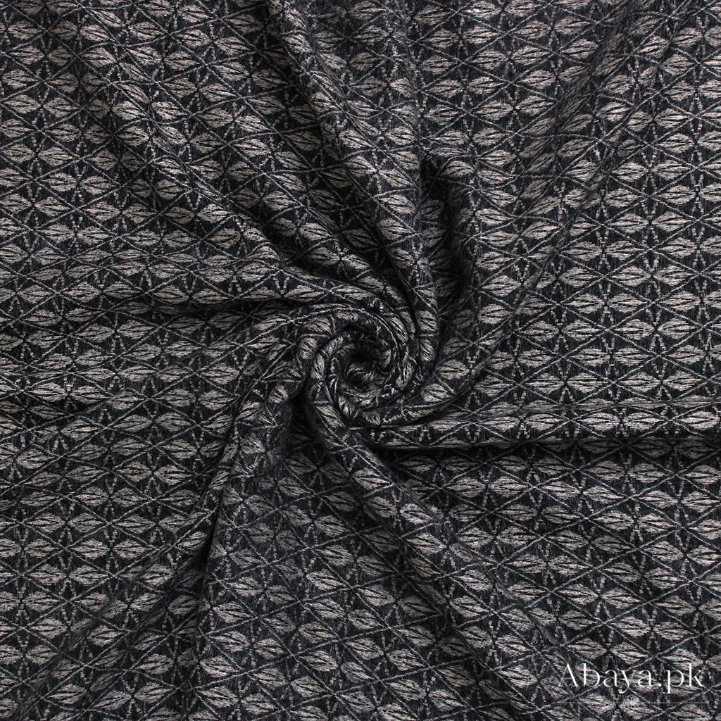 Flower Cashmere Hijab - Black-Fawn