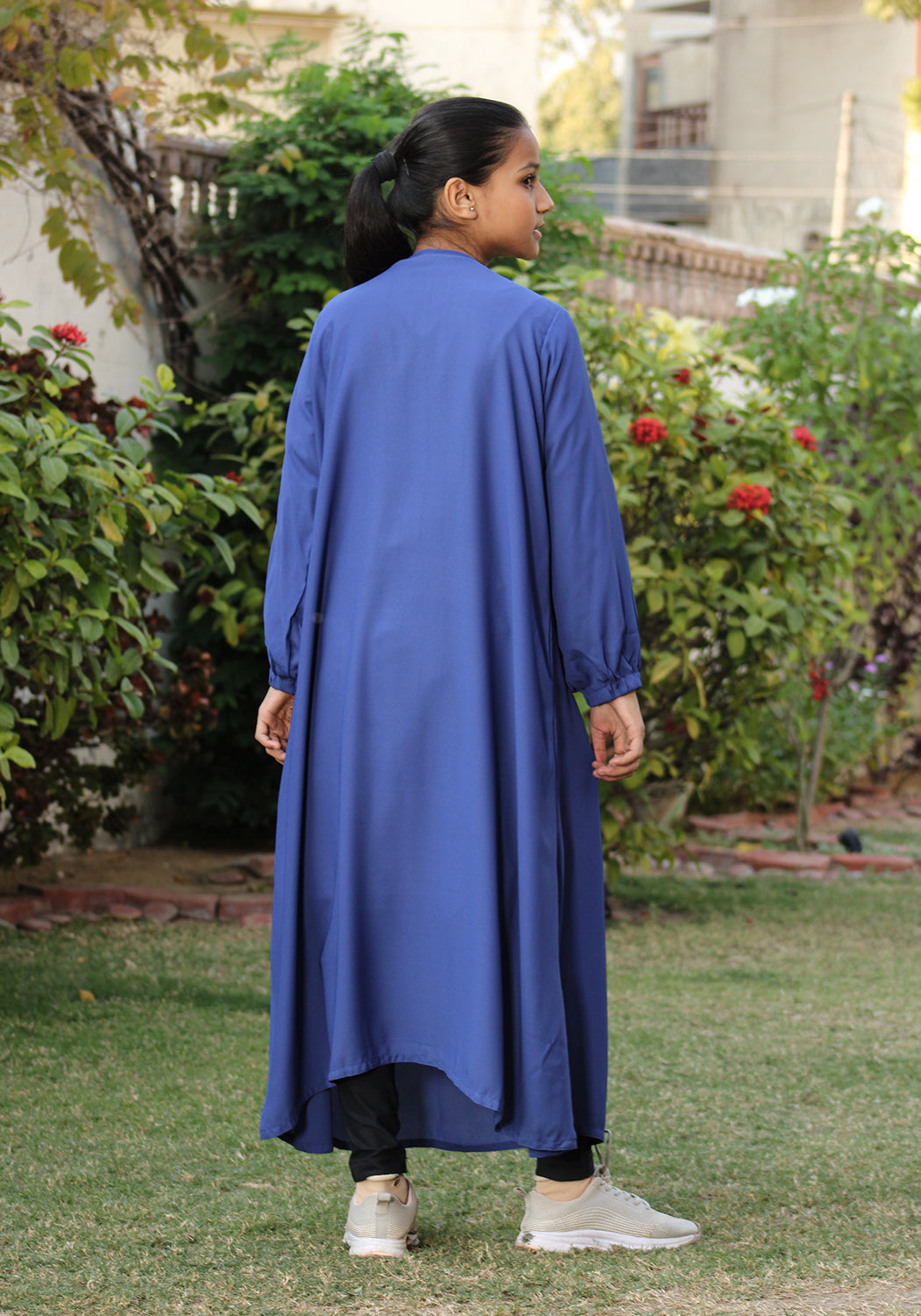 Kids Front Closed Blue Abaya