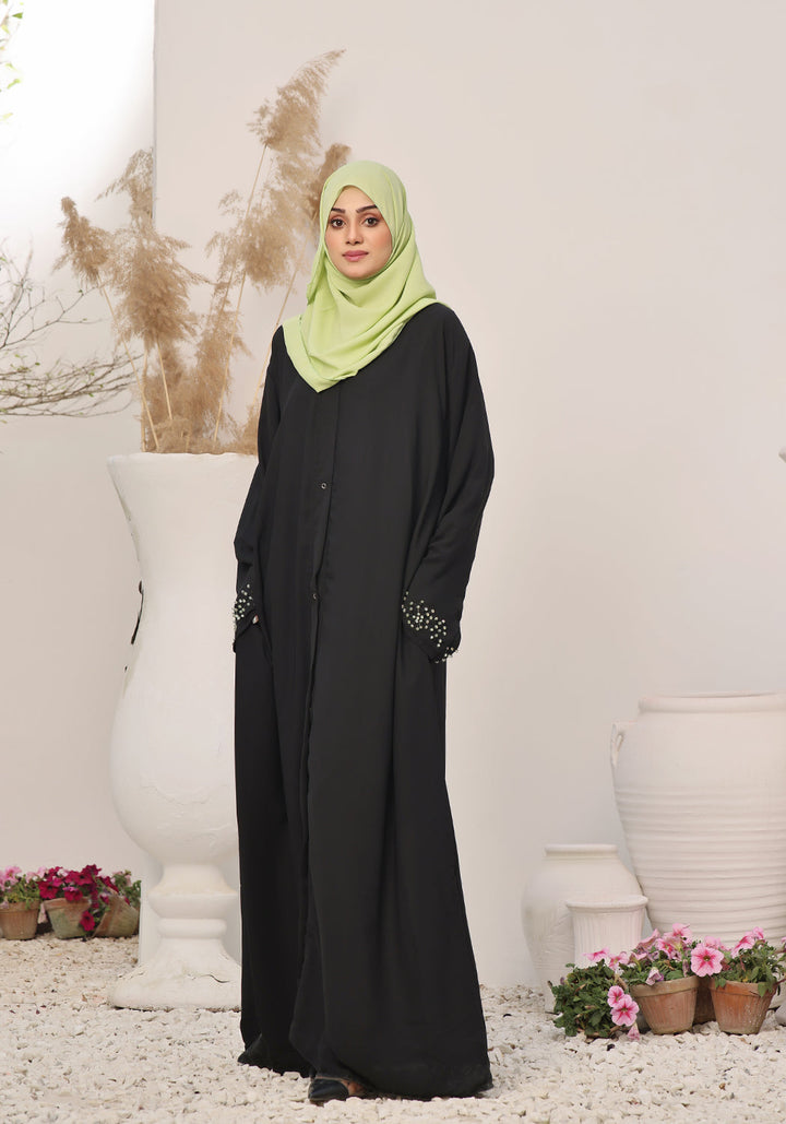 Onyx Black Jewel Abaya