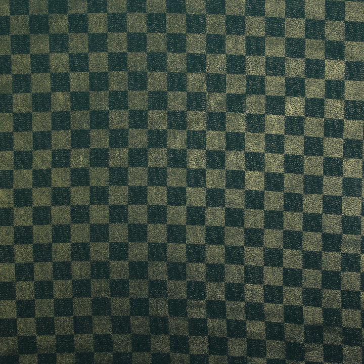 Chiffon Check Foil-Green