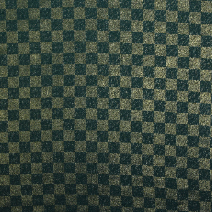 Chiffon Check Foil-Green