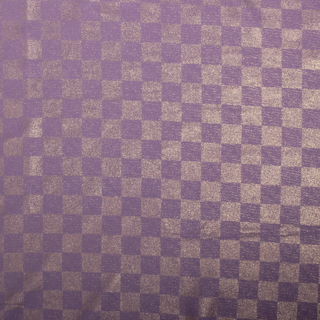 Chiffon Check Foil-Light Purple