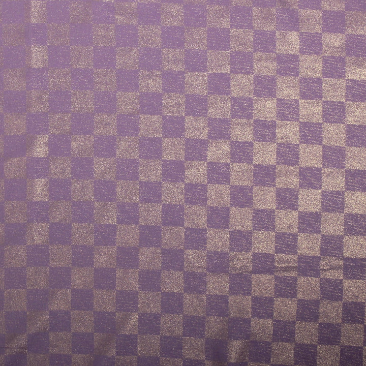 Chiffon Check Foil-Light Purple