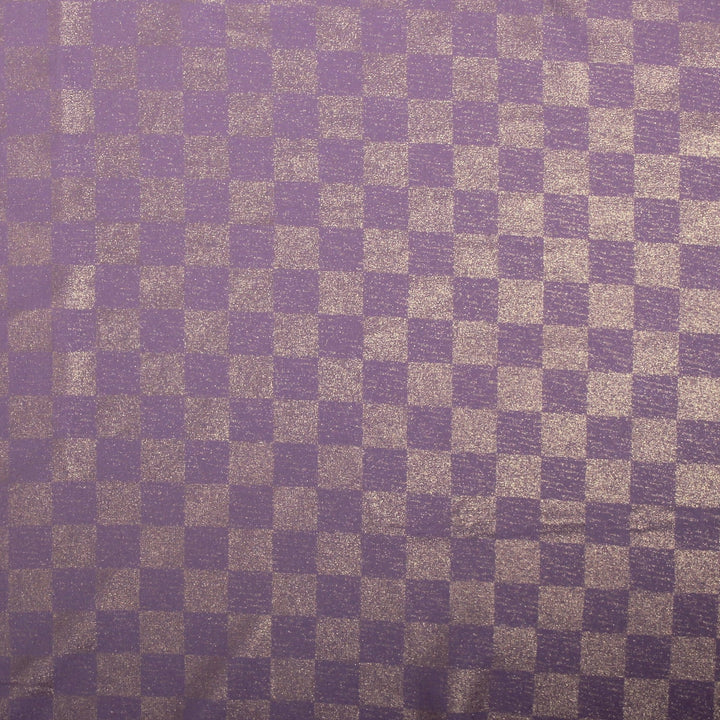 Chiffon Check Foil-Light Purple