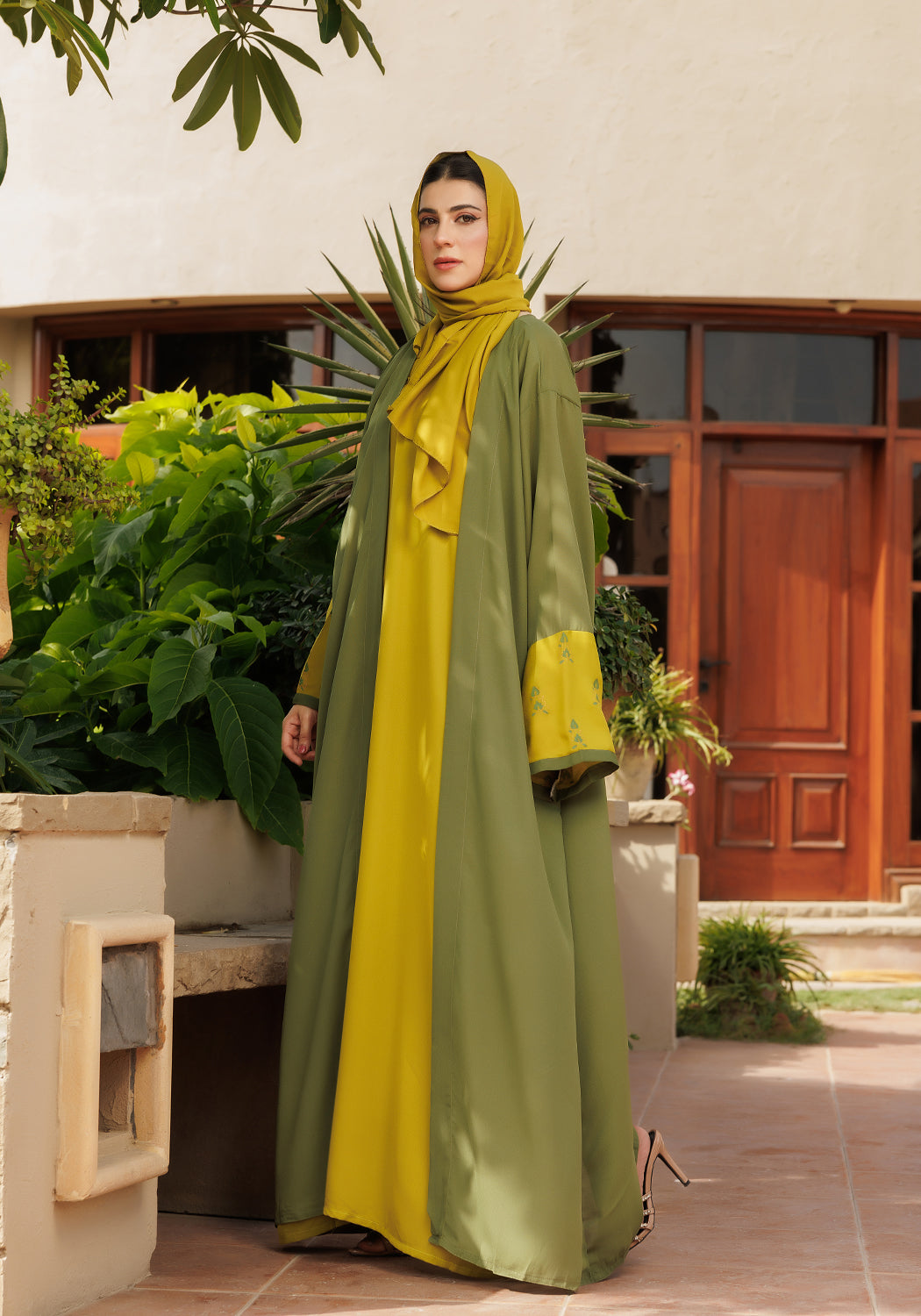 Golden Olive Abaya