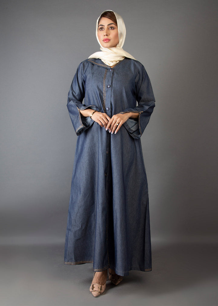 Denim Elegance Abaya
