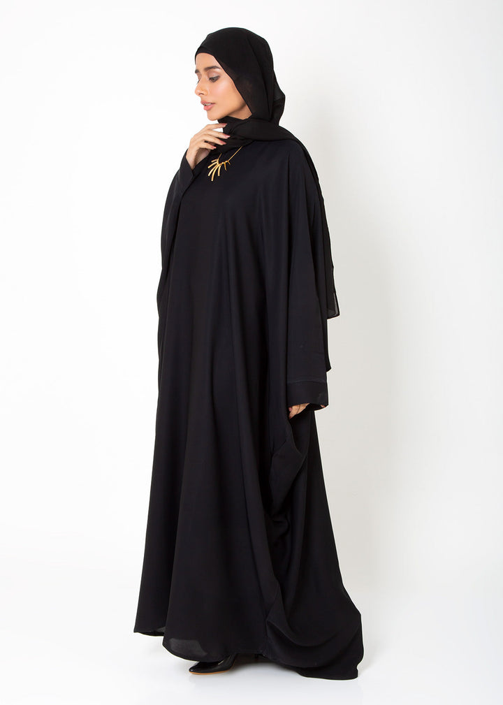 Black Butterfly Gown Abaya
