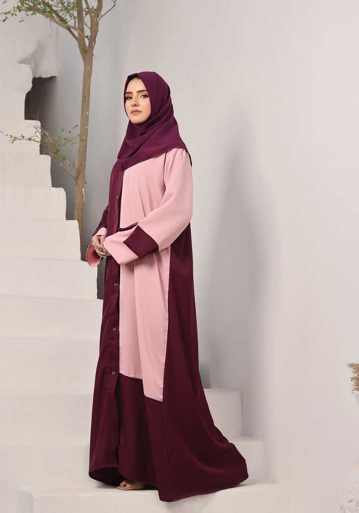 Purple Majesty and Pale Pink Abaya