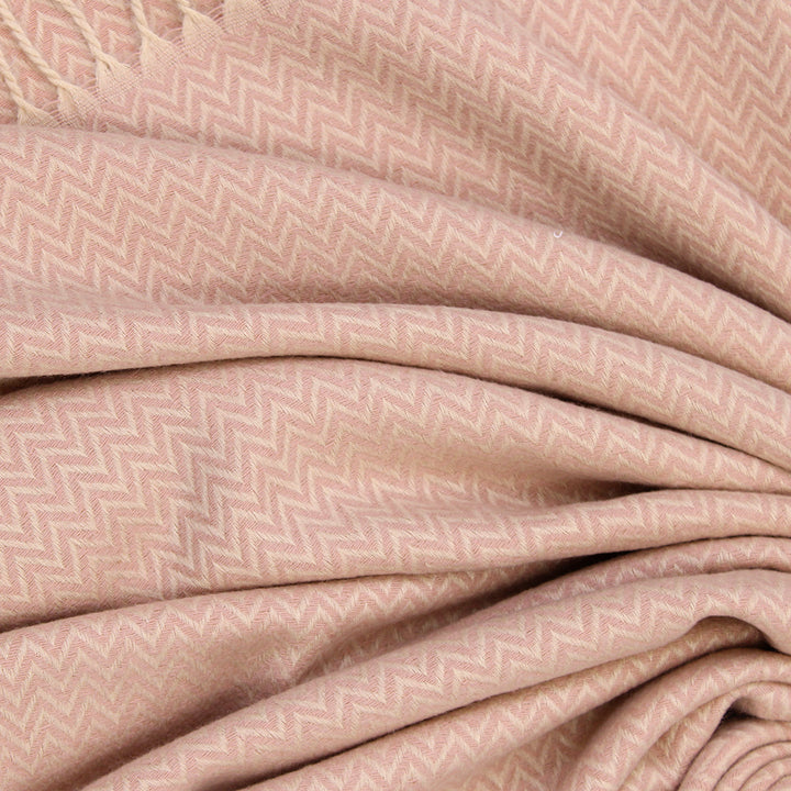 ZigZag Cashmere Hijab - Peach