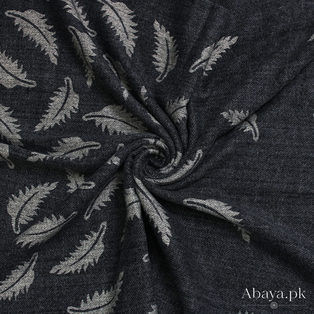 Leaf Cashmere Hijab - Black