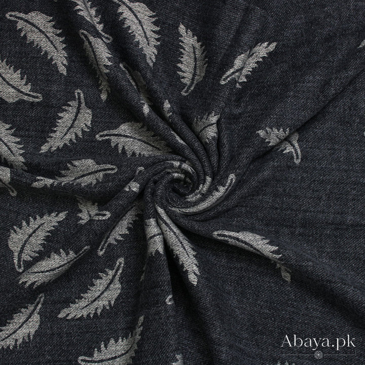 Leaf Cashmere Hijab - Black