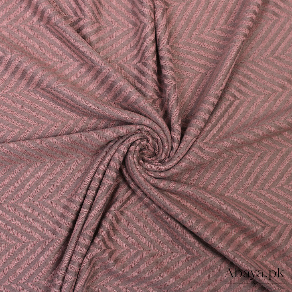 Zebra Woolen Hijab - Peach