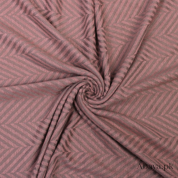 Zebra Woolen Hijab - Peach