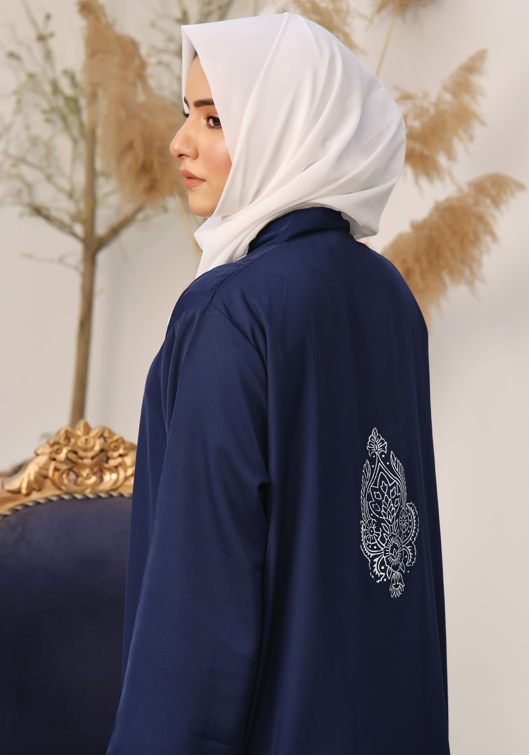 Majestic Azure Abaya