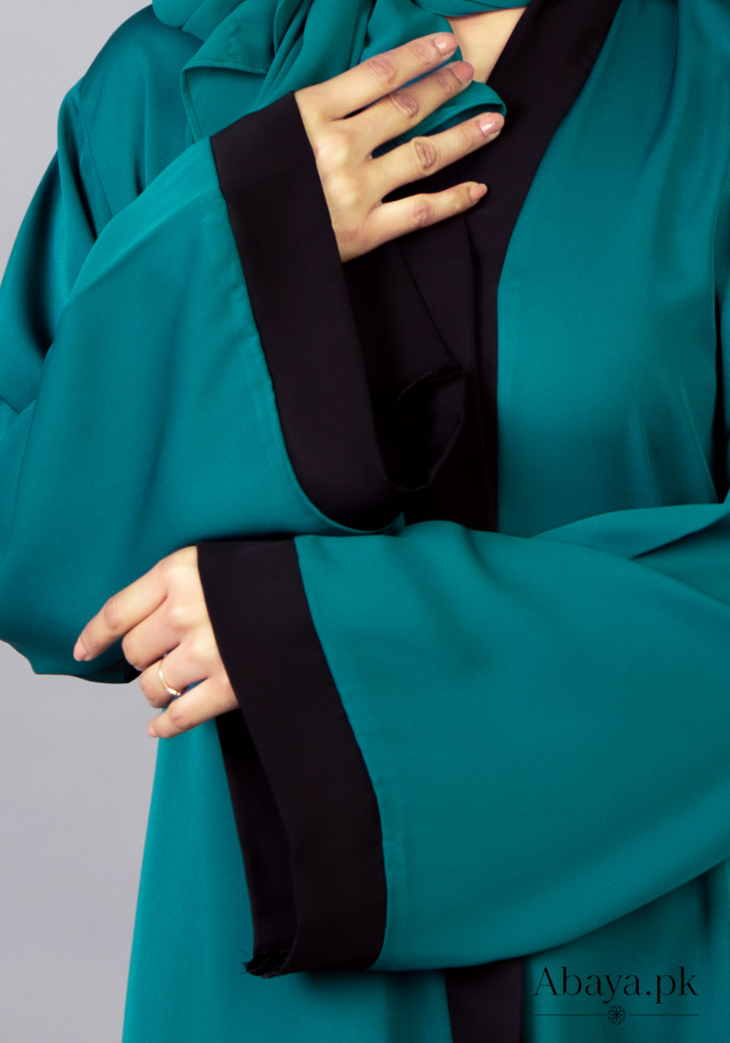 Pristine Teal Abaya