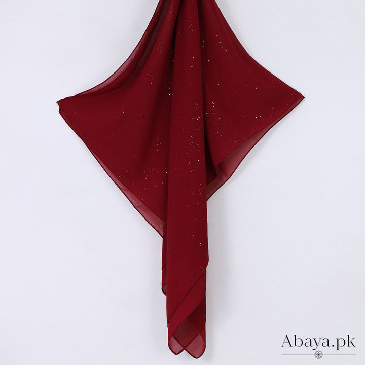 Gleam Chiffon Hijab - Red