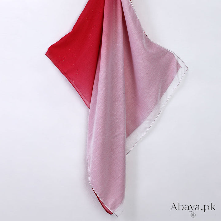 Ombre Lawn Hijab - (Pink and Peach)