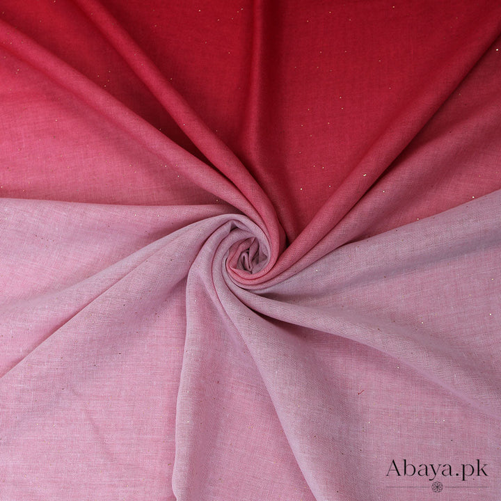 Ombre Lawn Hijab - (Pink and Peach)