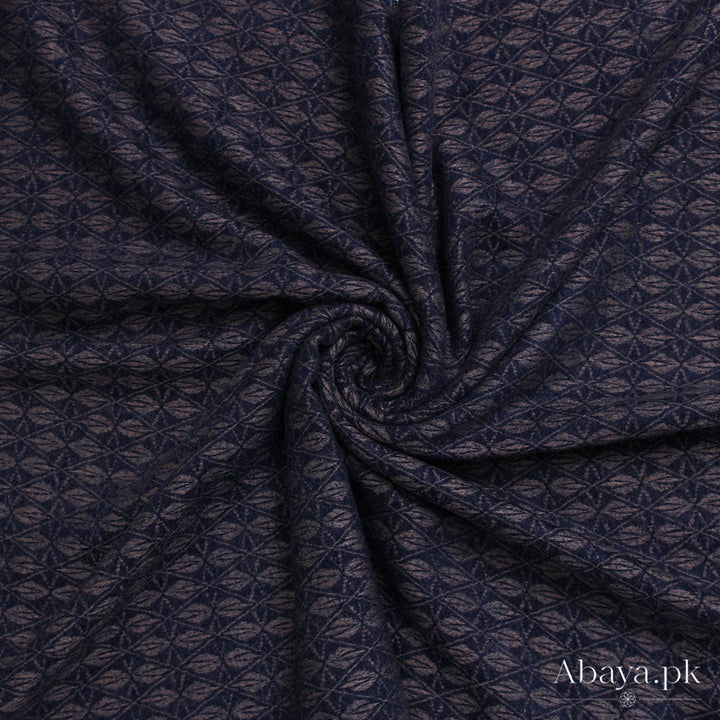 Flower Cashmere Hijab - Navy Blue