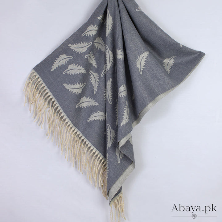 Leaf Cashmere Hijab - Grey