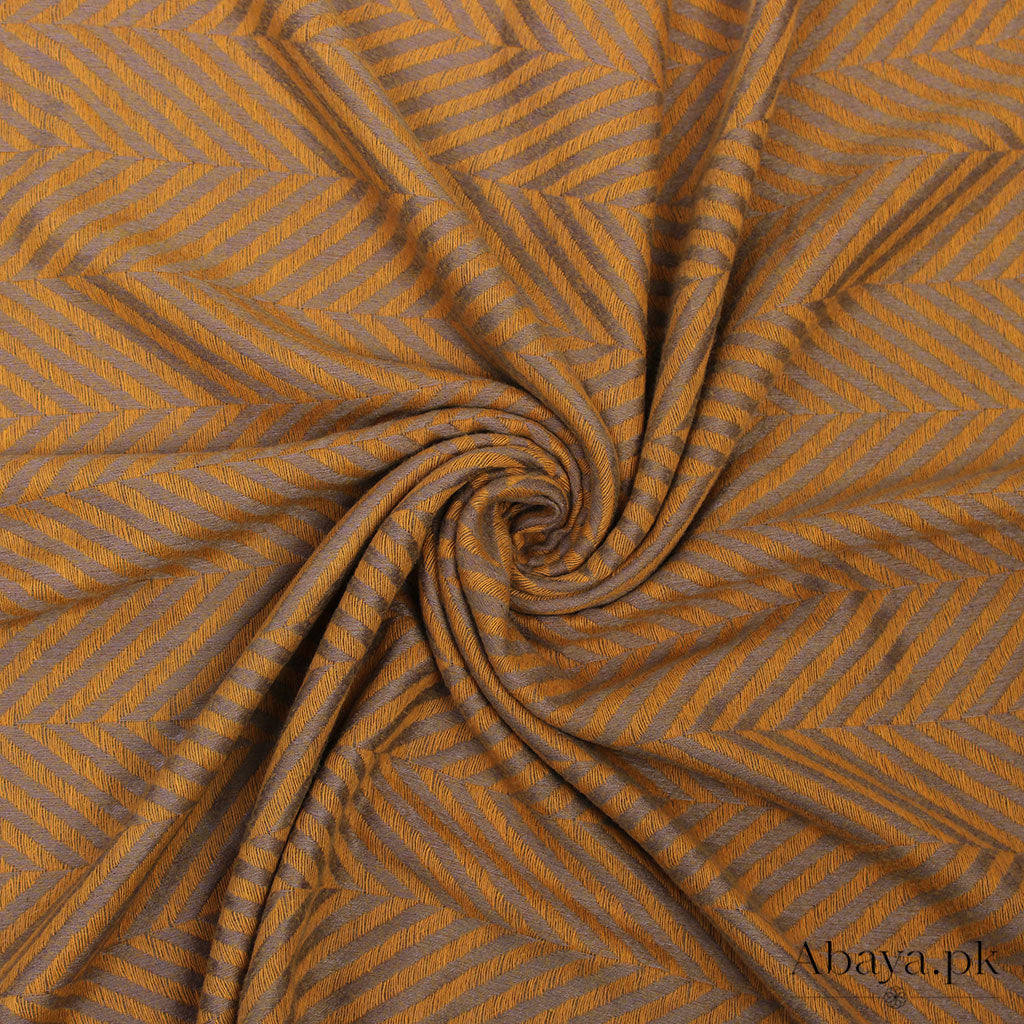 Zebra Woolen Hijab - Yellow