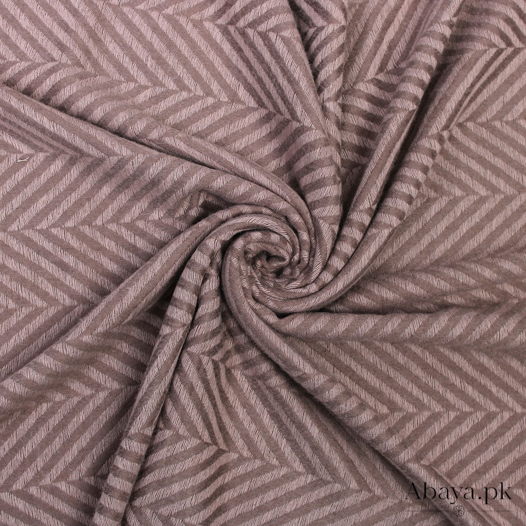 Zebra Woolen Hijab - Brown