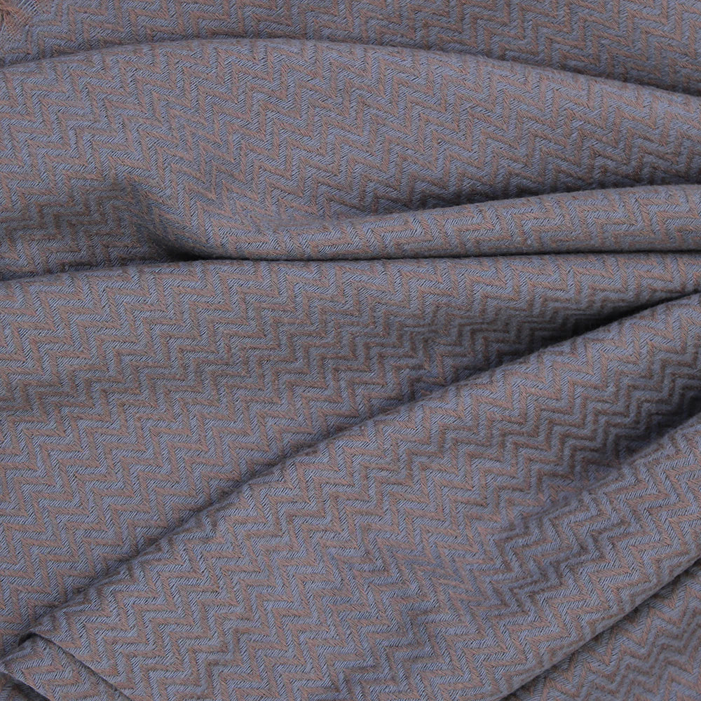 ZigZag Cashmere Hijab - Grey-Brown