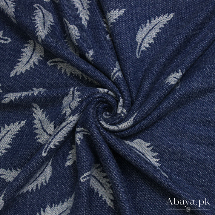 Leaf Cashmere Hijab - Blue