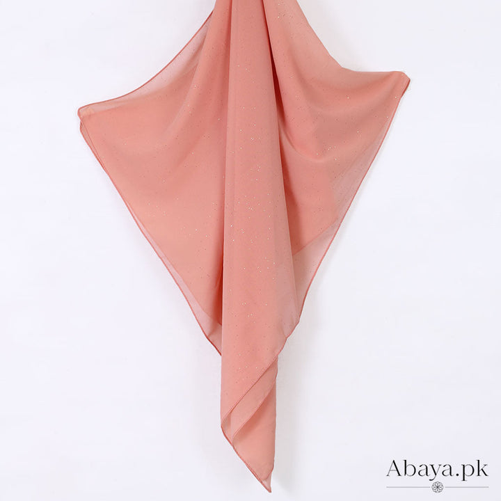 Gleam Chiffon Hijab - Peach