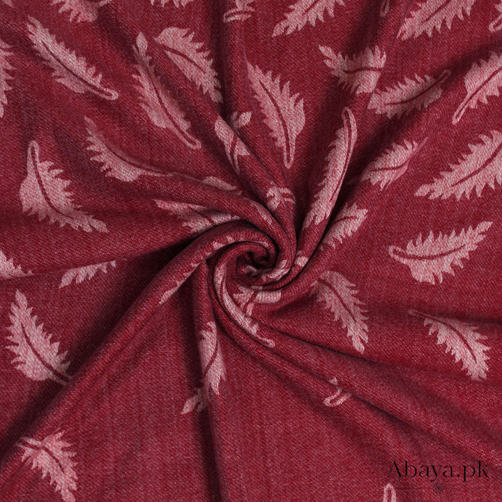 Leaf Cashmere Hijab - Maroon