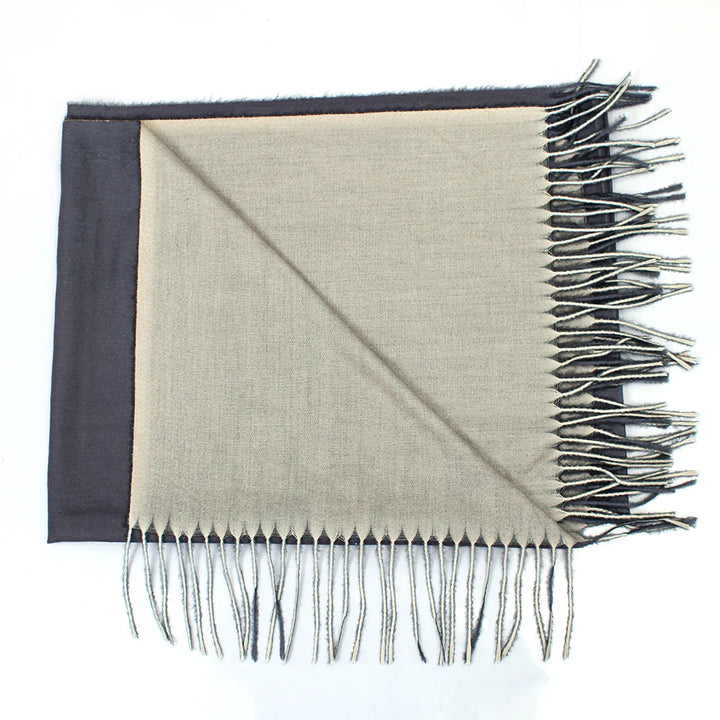 Dual Cashmere Hijab - Grey - hazel