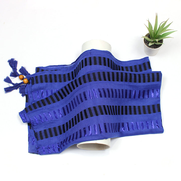 Woven Lawn Hijab-Royal Blue