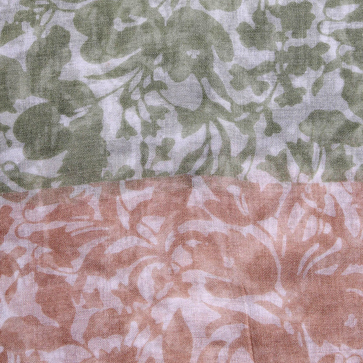 Ainaz Polyester Hijab - Green and Cream