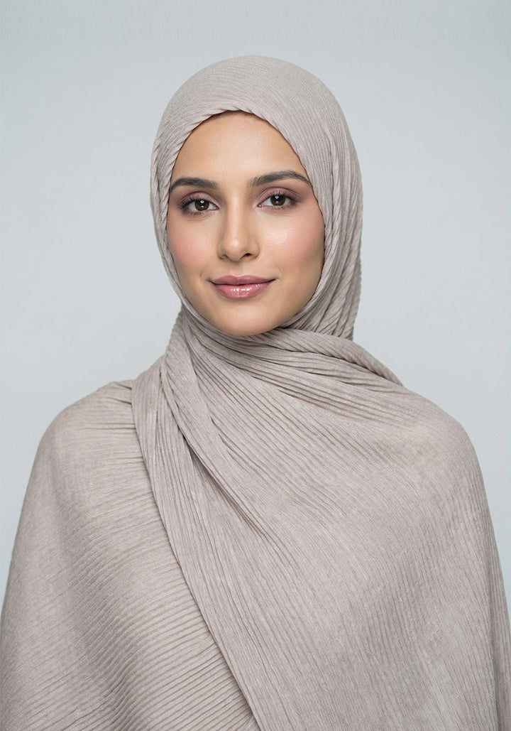 Crushted Lawn Ash Grey Hijab