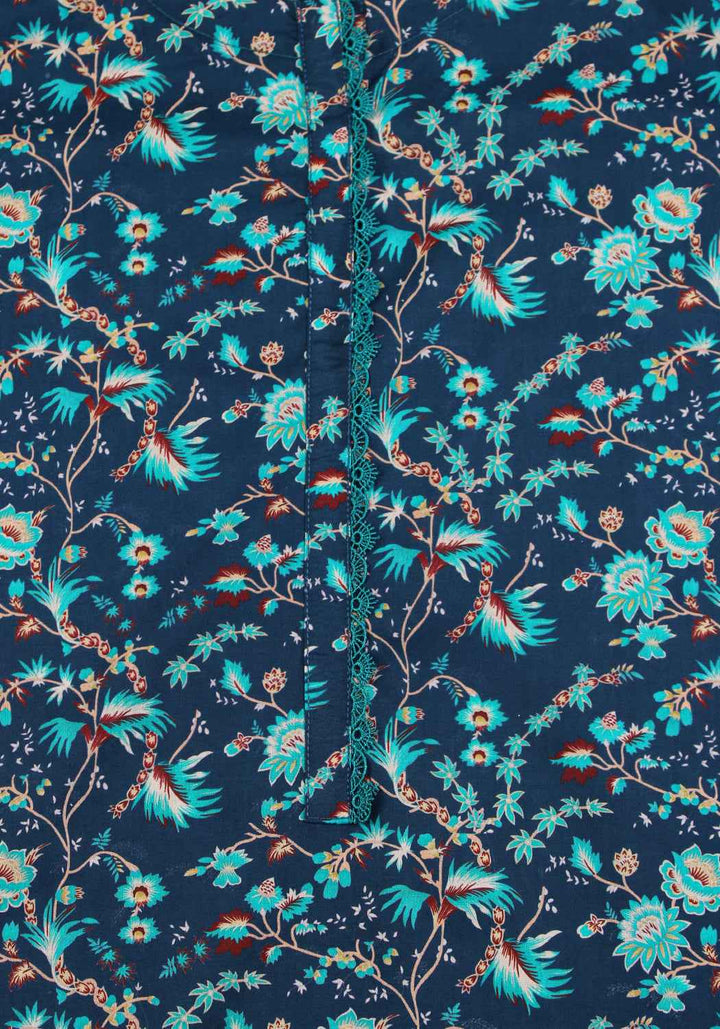 Midnight Aztec -  2 PC Stitched Lawn Suit - Zarasi.pk