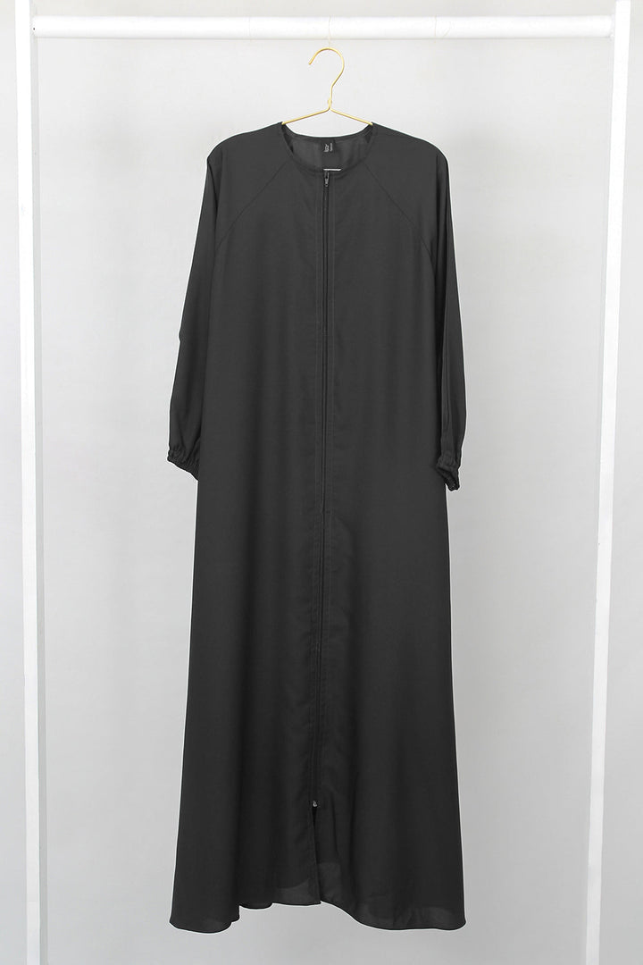 Zipper A-Line Abaya