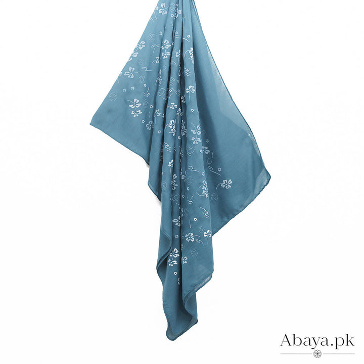 Embossed Teal Hijab