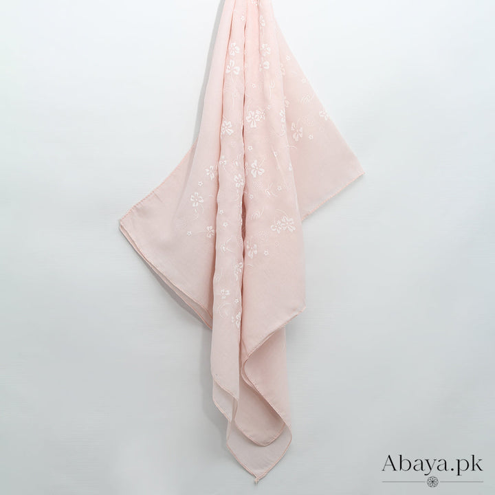 Embossed Pastel Pink Hijab