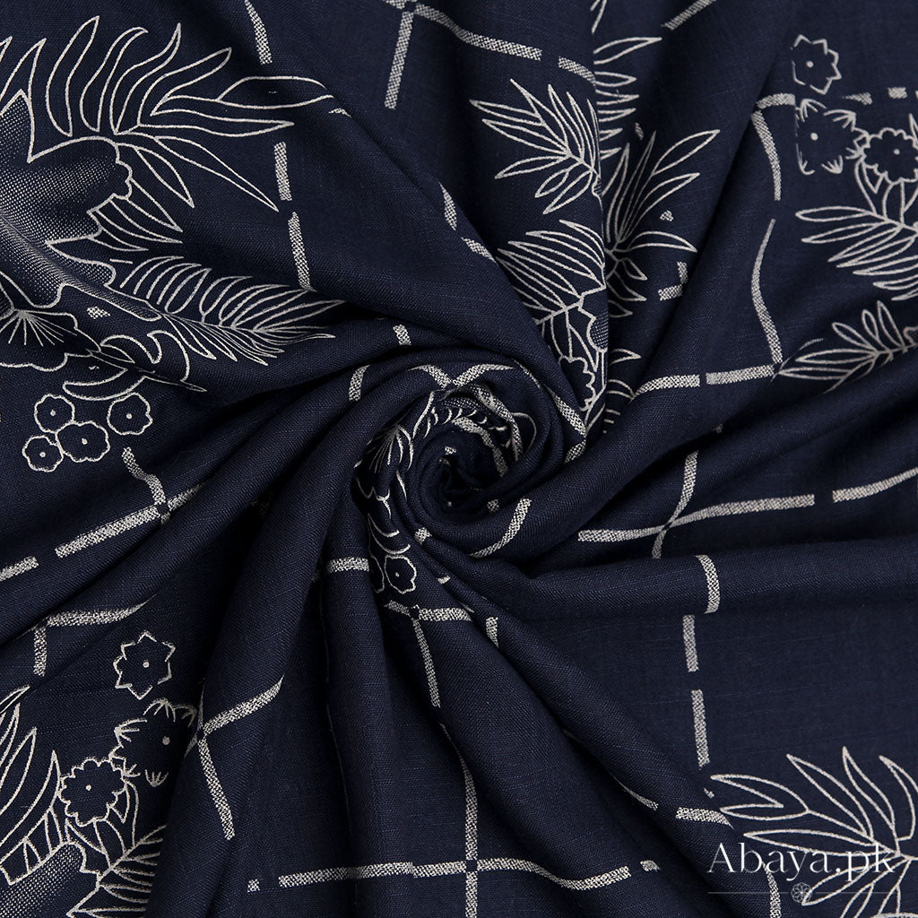 Pattern Lawn - Navy Blue