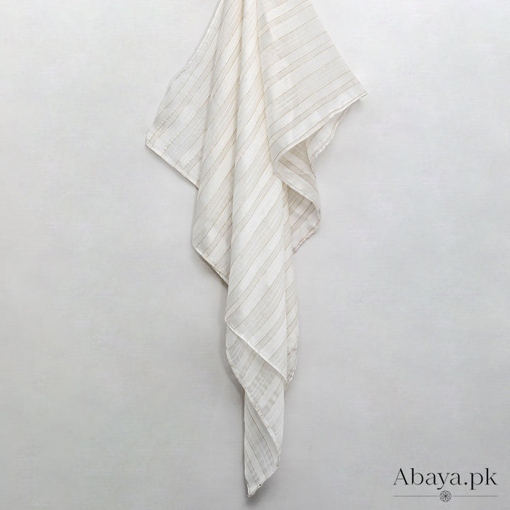 Chiffon Zari- Pearl