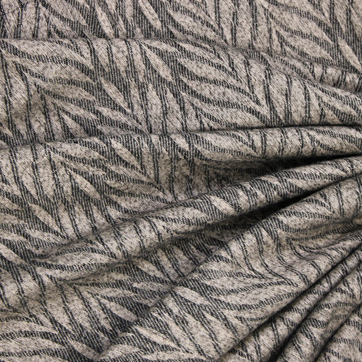 Palm Leaf Cashmere Hijab - Black-Fawn