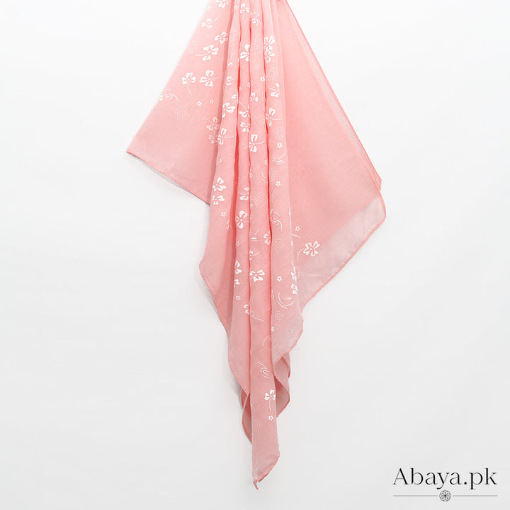 Embossed Rose Pink Hijab