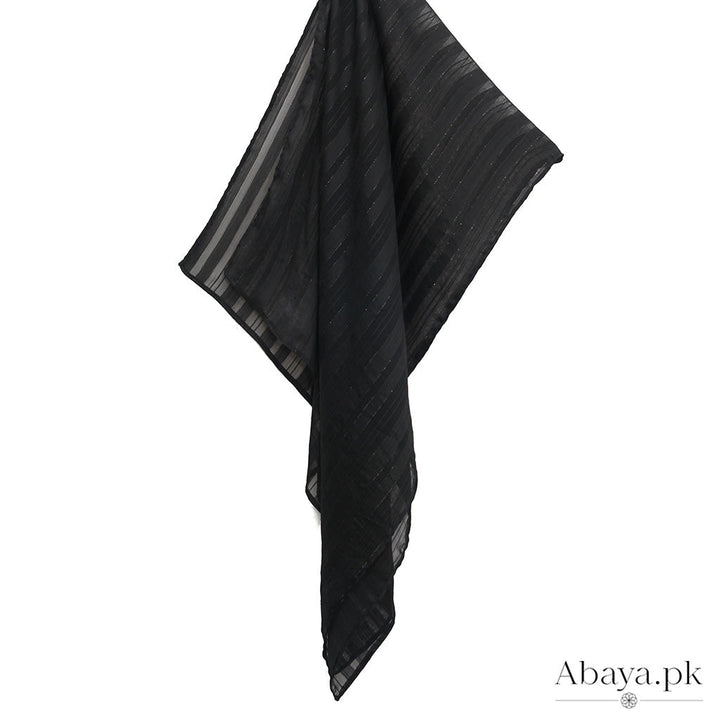Chiffon zari- Charcoal