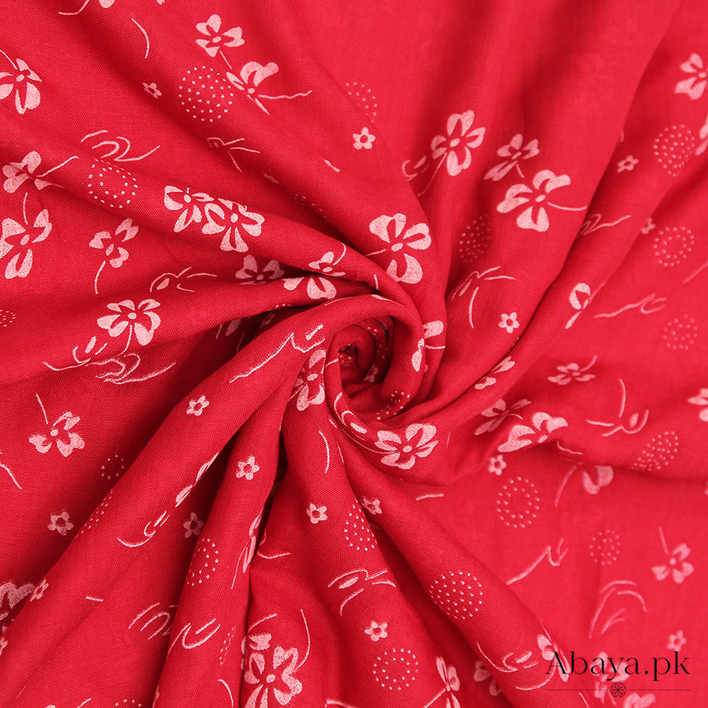 Embossed Red Hijab
