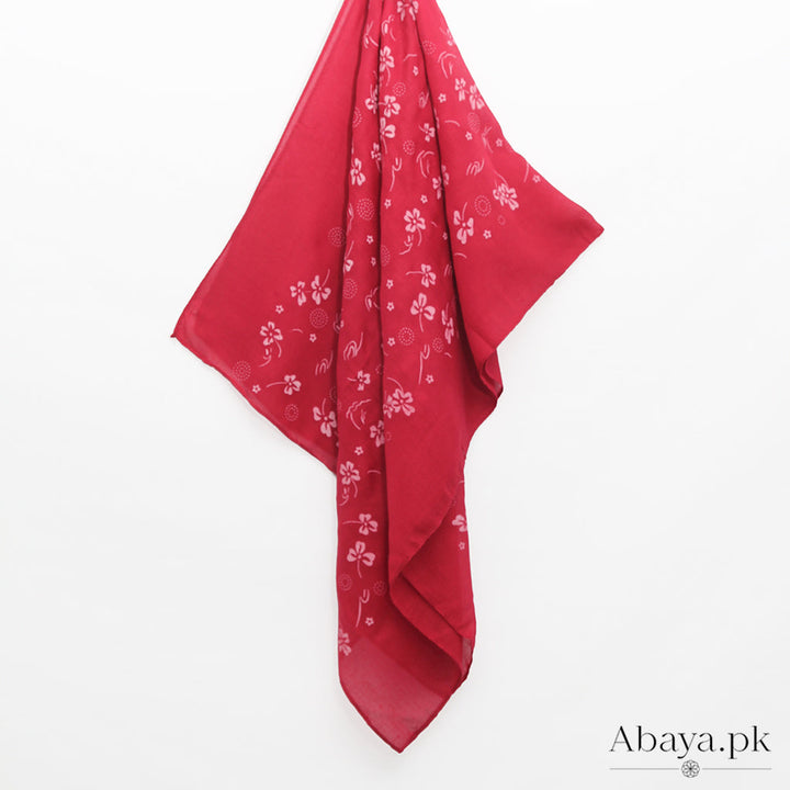 Embossed Red Hijab